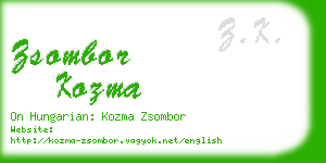 zsombor kozma business card